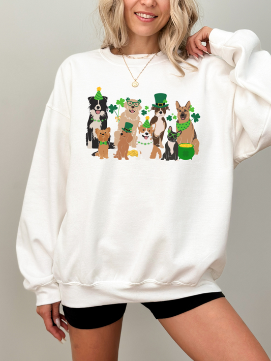St Patrick's Day Dog Crewneck Sweatshirt